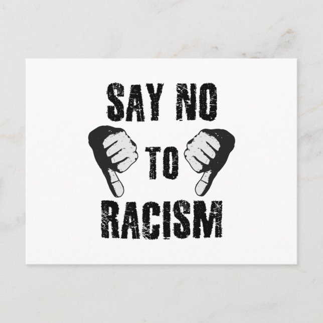 Carte Postale Dites non au racisme (Devant)