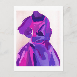 Carte Postale Diva Fashionista In Blue