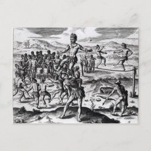 Carte Postale Divers jeux indiens, de 'Americae'