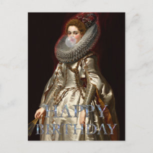 Carte Postale Divina bubble gum Marchesa Joyeux anniversaire