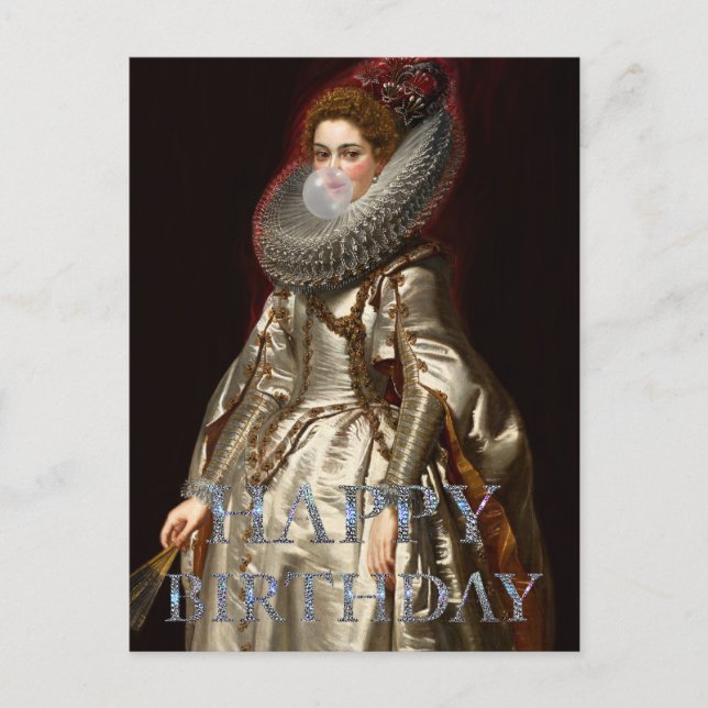 Carte Postale Divina bubble gum Marchesa Joyeux anniversaire (Devant)