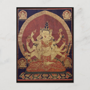 Carte Postale Divinité bouddhiste tibétaine Guhyasamaja