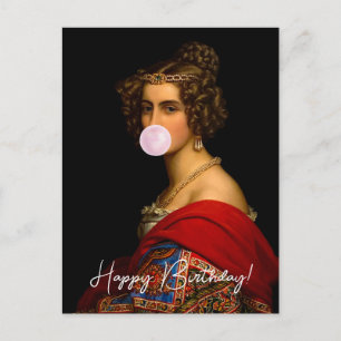 Carte Postale Divinité du bubble gum beauté bavaroise