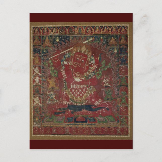 Carte Postale Divinité tibétaine bouddhiste Rakta Yamari (Devant)