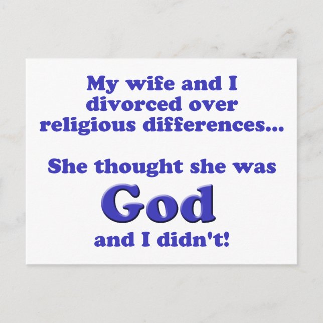 Carte Postale Divorce (Devant)