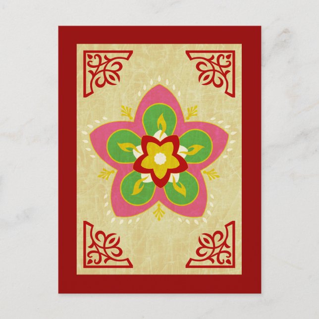 Carte Postale diwali rangoli joyeux (Devant)