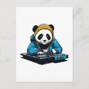 Carte Postale DJ Kawaii Panda