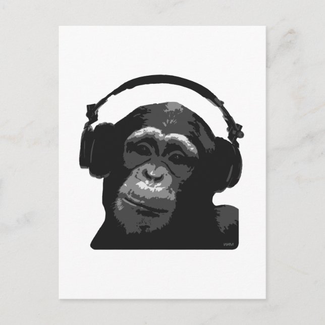CARTE POSTALE DJ MONKEY (Devant)