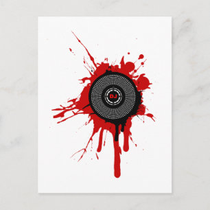 Carte Postale DJ Platter Splatter - Disque Jockey Tourne-disque