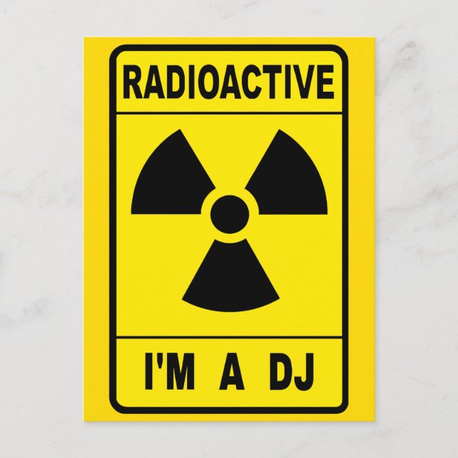 Carte Postale DJ radioactif (Devant)