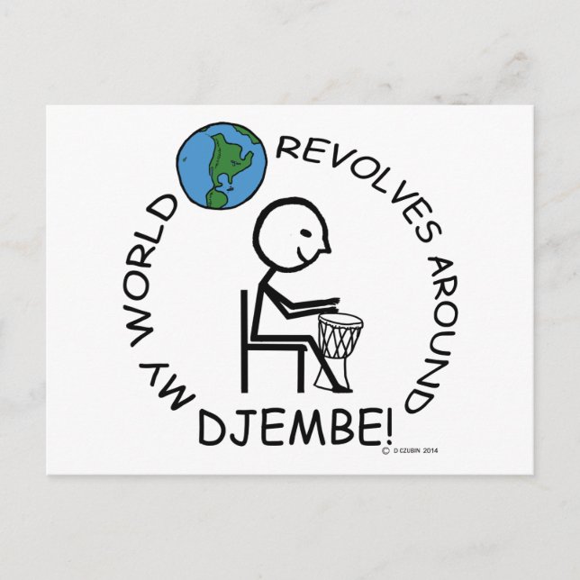 Carte Postale Djembe - Le Monde tourne autour (Devant)