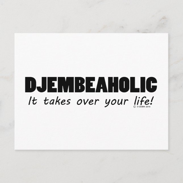 Carte Postale Djembeaholic (Devant)