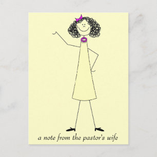 Carte Postale dkpwcolor, une note de la femme du pasteur
