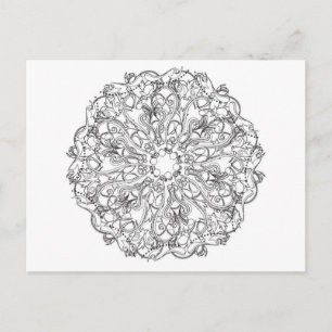 Carte Postale do-it-yourself coloriage adulte en ligne mandala