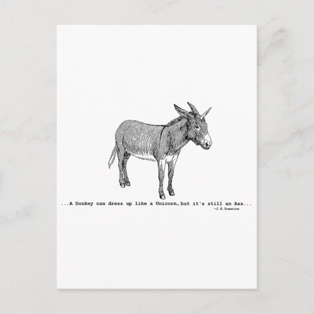 Carte Postale do-it-yourself DonkeyUnicorn ver2 (Devant)