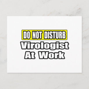 Carte Postale Do Not Disturb...Virologist At Work