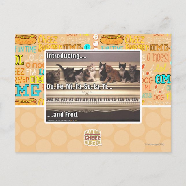 Carte Postale Do, Re, Mi, Fa, Alors, La, Ti, Fred (Devant)