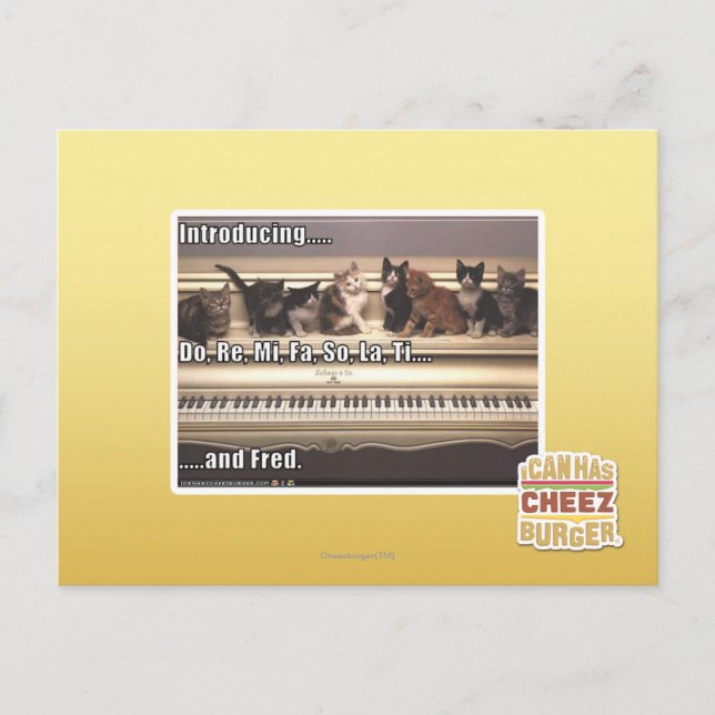 Carte Postale Do, Re, Mi, Fa, Alors, La, Ti, Fred (Devant)