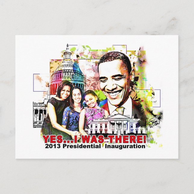 Carte postale d'Obama pour l'investiture président (Devant)