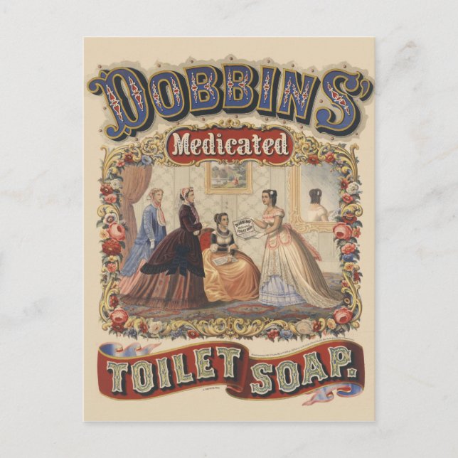 Carte Postale Dobbins' medicated toilet soap Advertisement (Devant)