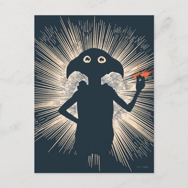 Carte Postale Dobby Casting Magic (Devant)