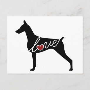 Carte Postale Doberman Love