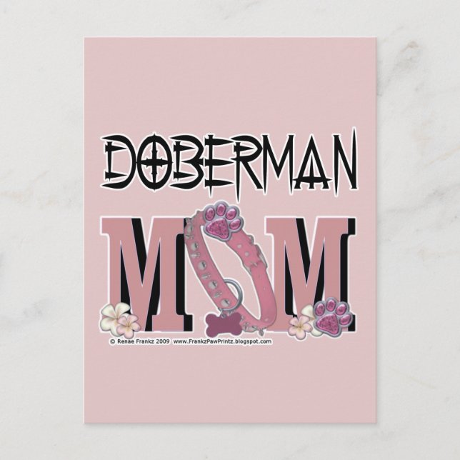Carte Postale Doberman MOM (Devant)