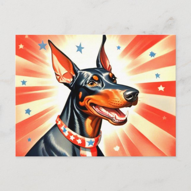 Carte Postale Doberman Pinscher (Devant)
