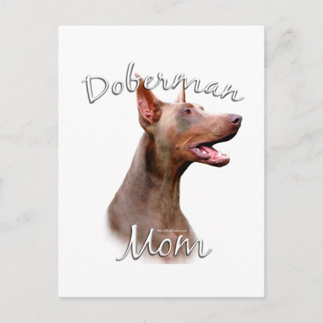 Carte Postale Doberman Pinscher (Isabella) Maman 2 (Devant)