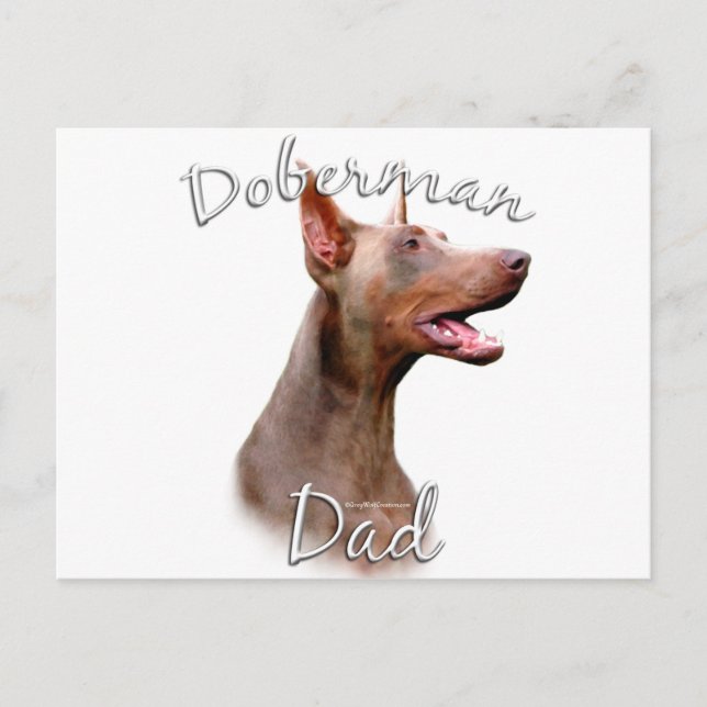 Carte Postale Doberman Pinscher (Isabella) Papa 2 (Devant)