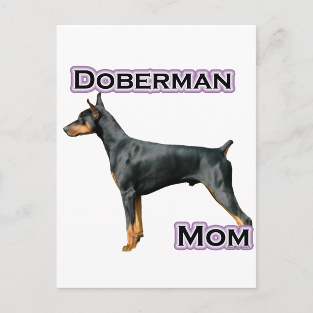Carte Postale Doberman Pinscher Maman 4 (Devant)