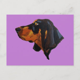 Carte Postale Doberman Pinscher Peinture de chien