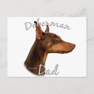 Carte Postale Doberman Pinscher (rouge) Papa 2