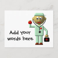 Docteur avec pomme et sac Médicale
