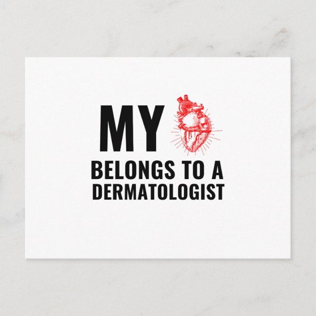 Carte Postale Docteur dermatologue drôle coeur (Devant)