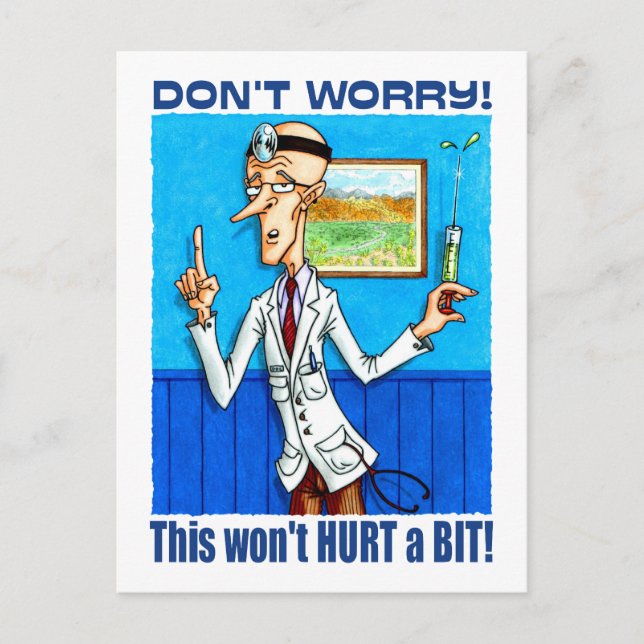 Carte Postale Docteur dit ne pas s'inquiéter (Devant)