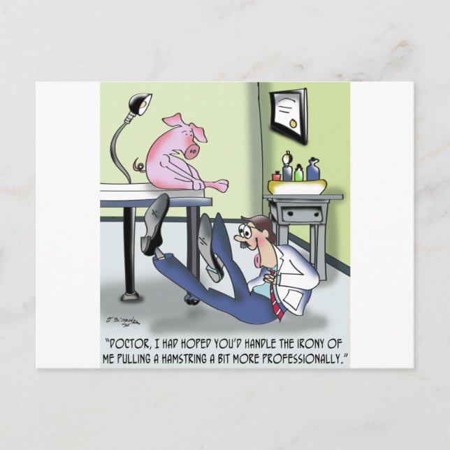 Carte Postale Docteur Handles Pulled Hamstring Sans professionna (Devant)
