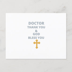 CARTE POSTALE DOCTEUR MERCI ET DIEU VOUS BÉNÉFICIENT