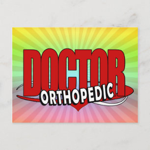 CARTE POSTALE DOCTEUR ORTHOPÉDIQUE BIG RED LETTERS DE LOGO