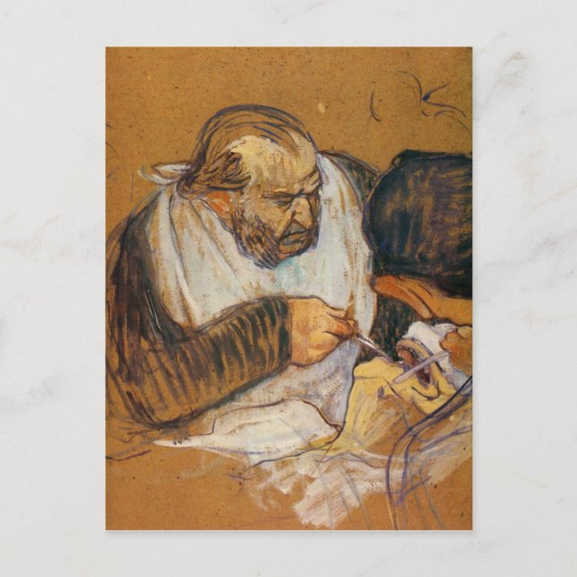 Carte Postale Docteur Pean opère par Toulouse-Lautrec (Devant)