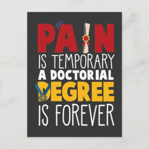 Carte Postale Doctorat Doctorat Doctorat étudiant Doctorat Collè