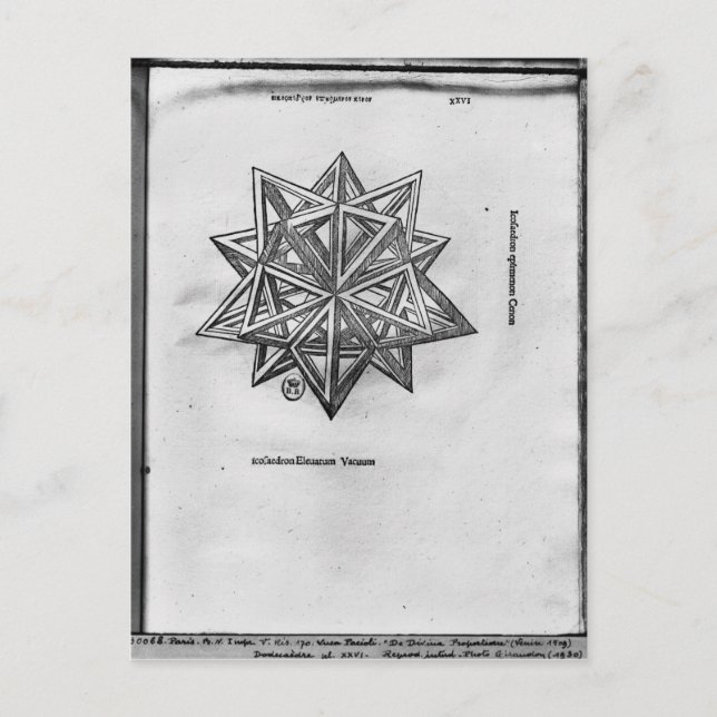 Carte Postale Dodécahedron, de 'De Divina Proportione' (Devant)