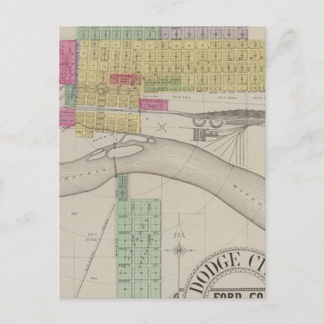 Carte Postale Dodge City, comté de Ford, Kansas (Devant)