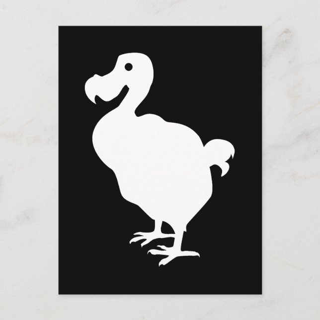 Carte Postale Dodo Silhouette (Devant)