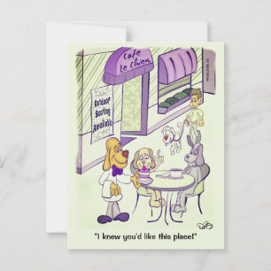 Carte postale Dog Cafe