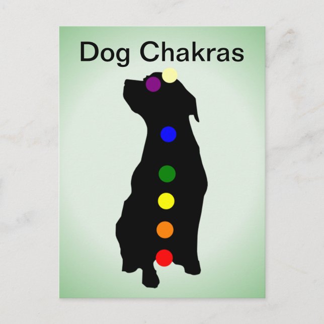 Carte postale Dog Chakras (Devant)