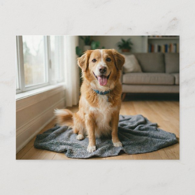 Carte Postale Dog Forever Home Announcement  (Devant)