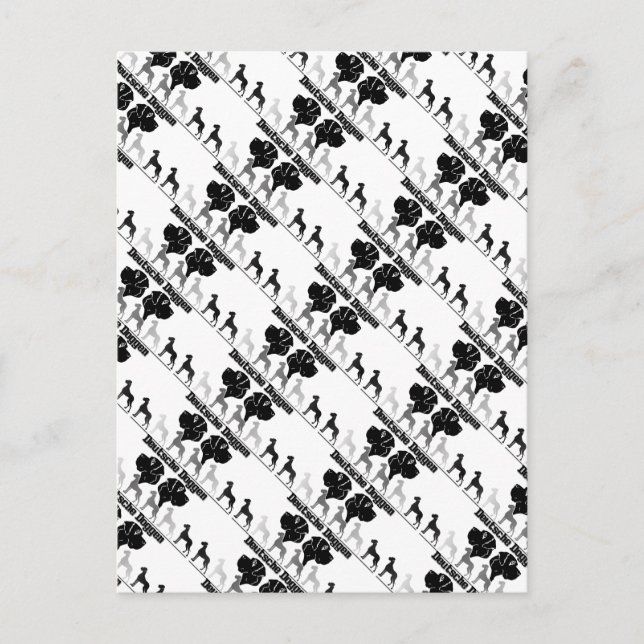Carte Postale Doggenlogo Noir Gris (Devant)
