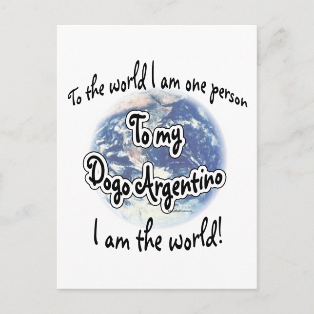 Carte Postale Dogo Argentino World 2 (Devant)