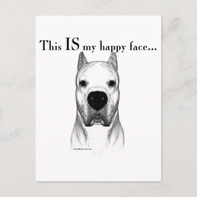 Carte Postale Dogo Happy Face (Devant)